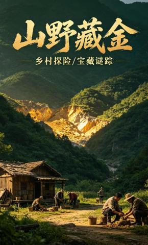 短剧《山野藏金》海报