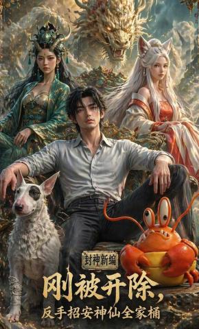 短剧《封神新编：刚被开除，反手招安神仙全家桶》海报