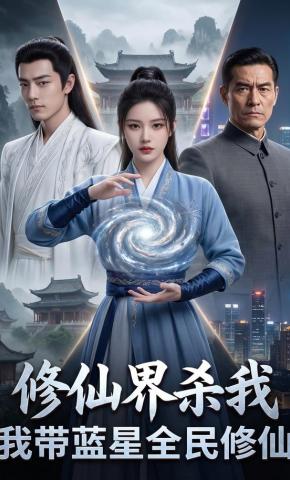 短剧《修仙界杀我，我带蓝星全民修仙》海报