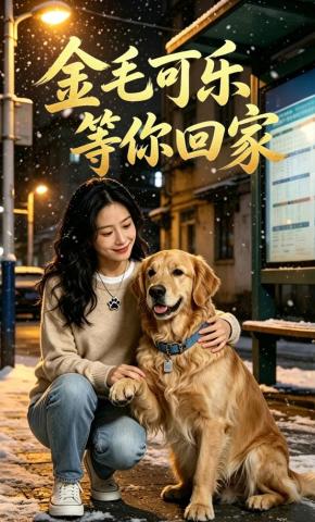 短剧《金毛可乐等你回家》海报