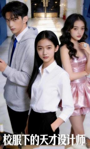 短剧《校服下的天才设计师》海报
