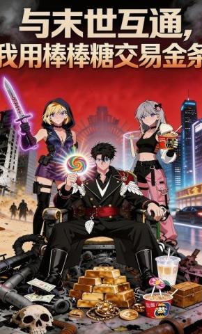 短剧《与末世互通我用棒棒糖交易金条》海报