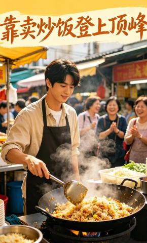 短剧《靠卖炒饭登上顶峰》海报