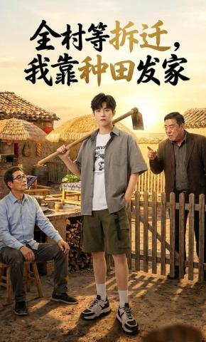 短剧《全村等拆迁，我靠种田发家》海报