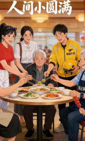 短剧《人间小圆满》海报