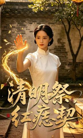 短剧《清明祭，红痣契》海报