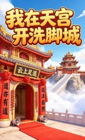 短剧《我在天宫开洗脚城》海报