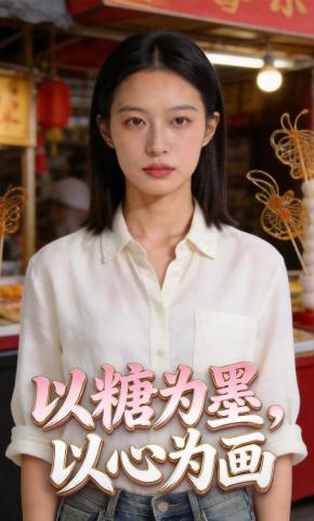 短剧《以糖为墨，以心为画》海报