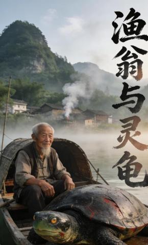 短剧《渔翁与灵龟》海报