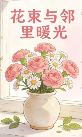短剧《花束与邻里暖光》海报