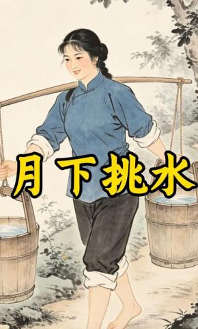 短剧《月下挑水》海报