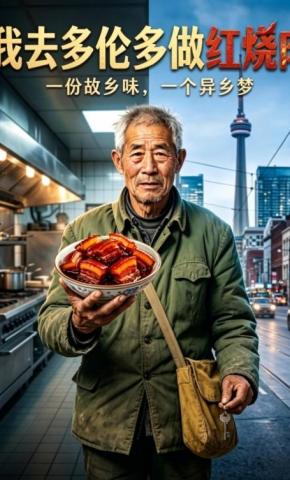 短剧《我去多伦多做红烧肉》海报