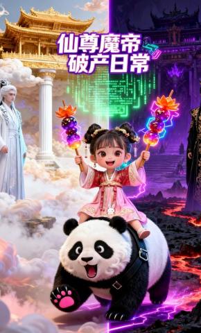 短剧《仙尊魔帝破产日常》海报