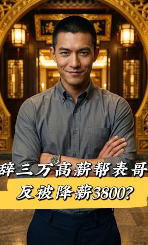 短剧《辞三万高薪帮表哥，反被降薪3800？》海报