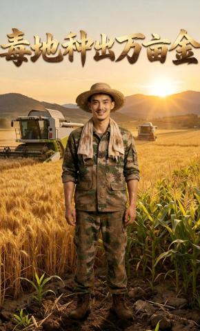 短剧《毒地种出万亩金》海报