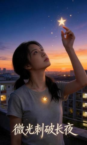 短剧《微光刺破长夜》海报