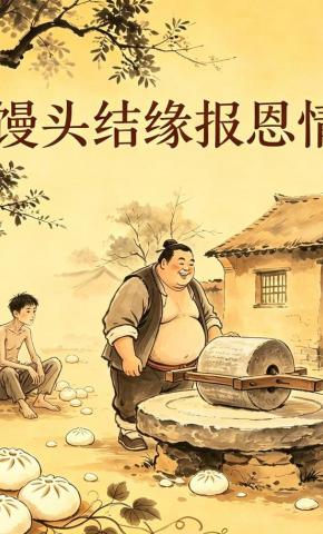 短剧《馒头结缘报恩情》海报