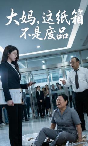 短剧《大妈，这纸箱不是废品》海报