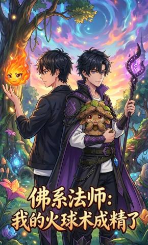 短剧《佛系法师：我的火球术成精了！》海报