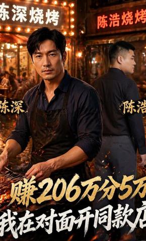 短剧《赚206万分5万，我在对面开同款店》海报