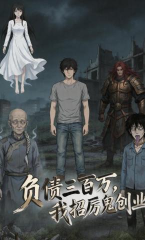 短剧《负债三百万，我招厉鬼创业》海报