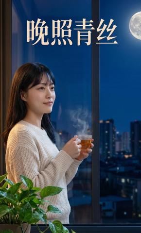 短剧《晚照青丝》海报