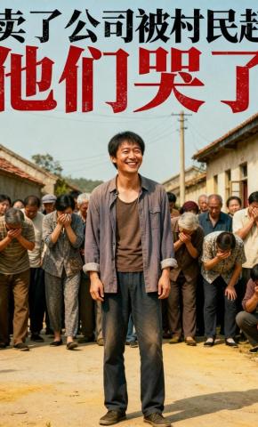 短剧《卖了公司被村民赶：他们哭了》海报