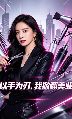 短剧《以手为刃，我掀翻美业》海报