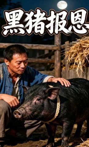 短剧《黑猪报恩》海报