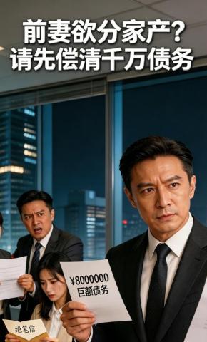 短剧《前妻欲分家产？请先偿清千万债务》海报
