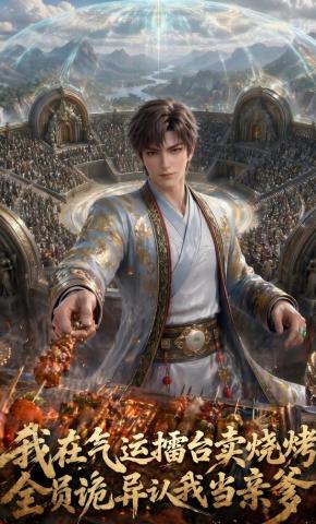 短剧《我在气运擂台卖烧烤，全员诡异认我当亲爹》海报