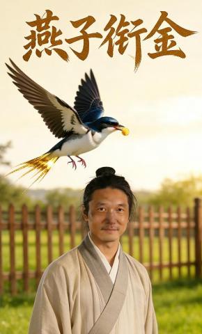 短剧《燕子衔金》海报