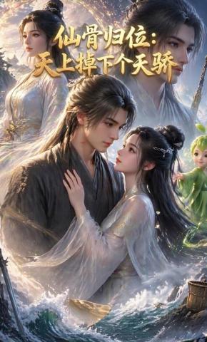 短剧《仙骨归位：天上掉下个天骄》海报