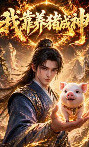 短剧《我靠养猪成神》海报