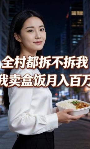 短剧《全村都拆不拆我我卖盒饭月入百万》海报