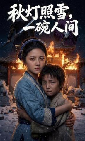 短剧《秋灯照雪，一碗人间》海报