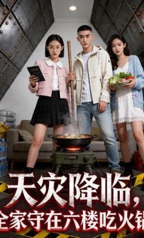 短剧《天灾降临，全家守在六楼吃火锅》海报