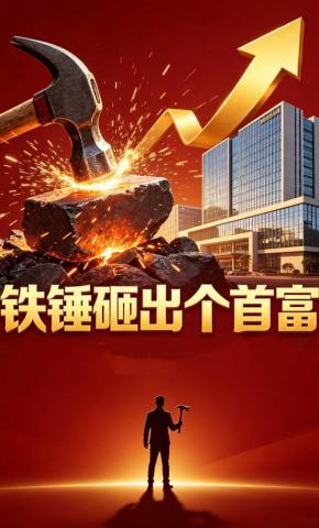 短剧《铁锤砸出个首富》海报