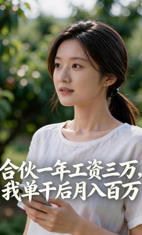 短剧《合伙一年工资三万，我单干后月入百万》海报