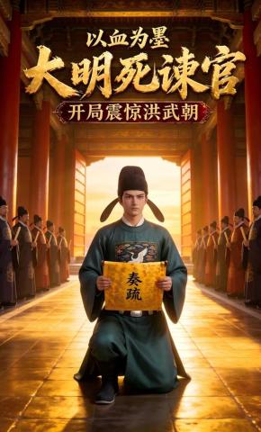 短剧《以血为墨，大明死谏官：开局震惊洪武朝》海报