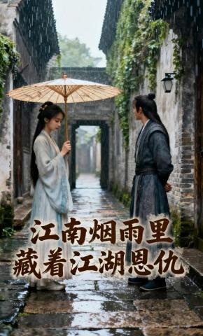 短剧《江南烟雨里藏着江湖恩仇》海报