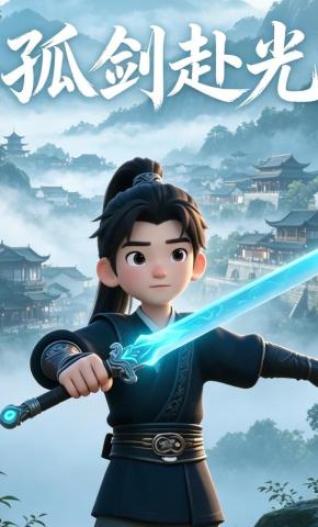 短剧《孤剑赴光》海报