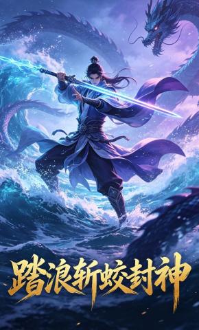 短剧《踏浪斩蛟封神》海报