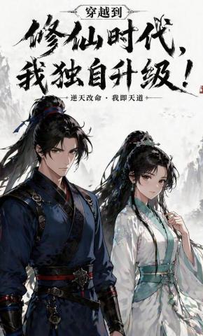 短剧《穿越到修仙时代，我独自升级》海报