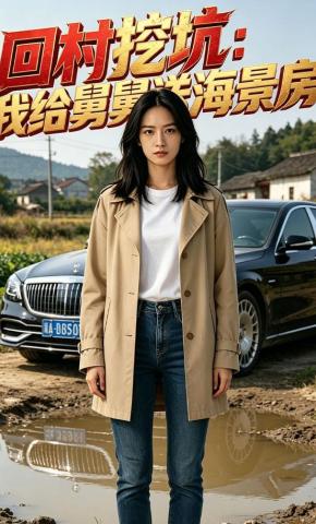 短剧《回村挖坑：我给舅舅送海景房》海报