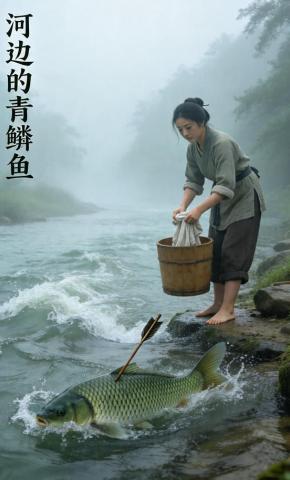 短剧《河边的青鳞鱼》海报