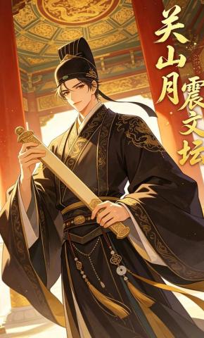 短剧《关山月震文坛》海报