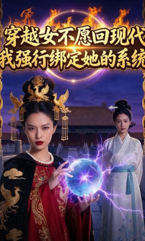 短剧《穿越女不愿回现代，我强行绑定她的系统》海报