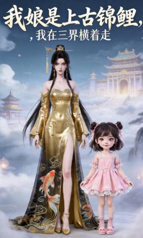 短剧《我娘是上古锦鲤，我在三界横着走》海报