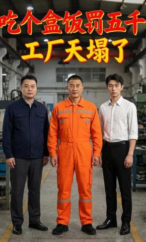 短剧《吃个盒饭罚五千，工厂天塌了》海报